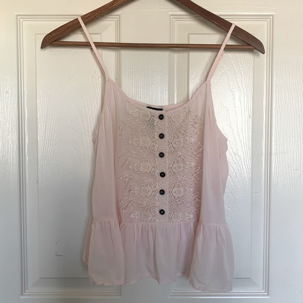 FOREVER 21 Lace Ruffled Cami Top | M